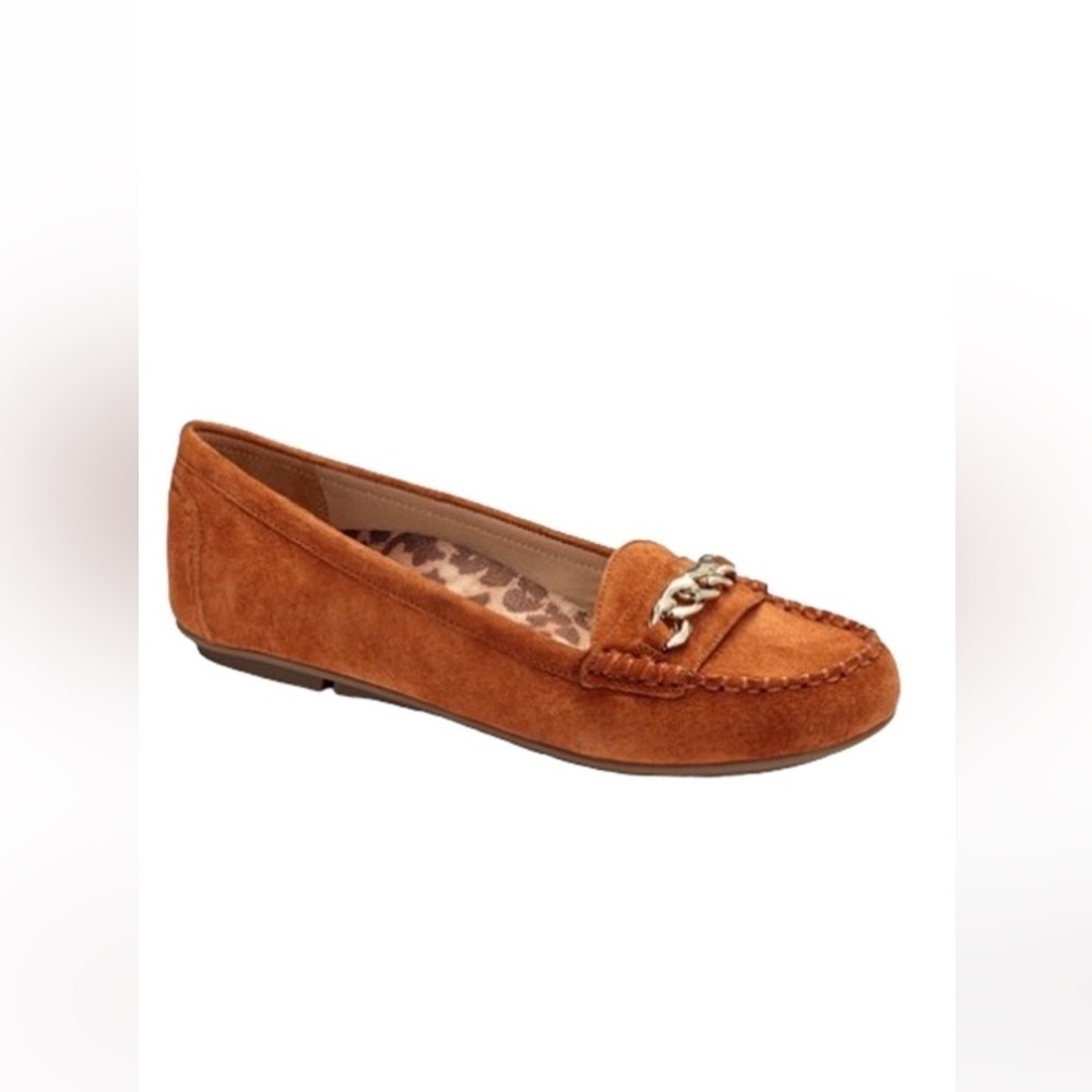 Vionic Mesa Suede Loafers 7 Cognac